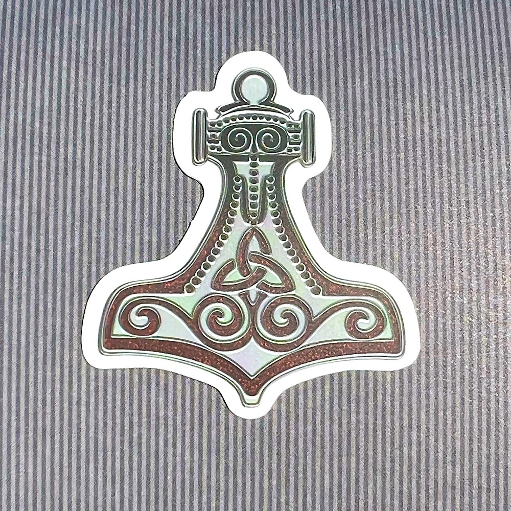 Nordic Viking Old Norse God Masculine Warrior Celtic Art Single Sticker